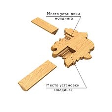 Decorative element N-258-1L for wooden molding - mounting point
