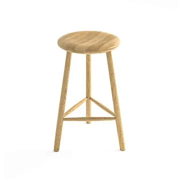Half-bar stool TBR-005 from natural beech of Prestige series, dimensions 445&times;650&times;430&times;350 mm