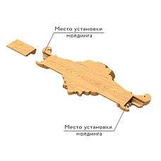 Decorative element N-434 - reverse side with molding mounting location