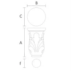 Capital for Interior Doors, Buy KL-051 Drawing