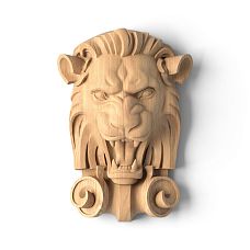 Beechwood lion maskaron for unique design