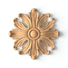 Carved Rosette R-046 from Natural Oak