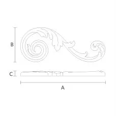 N-295R Carved Inlay Drawing
