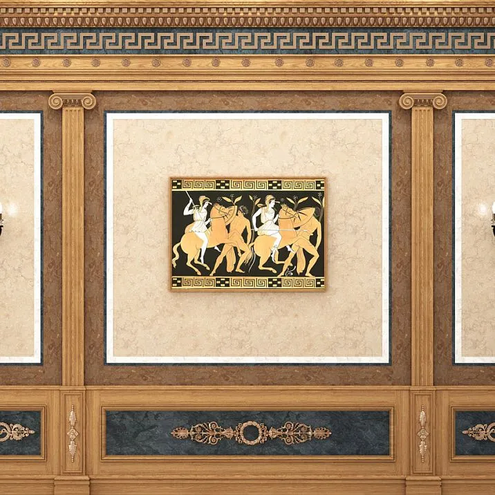 Carved Capital KL-006 on Walls in Interior