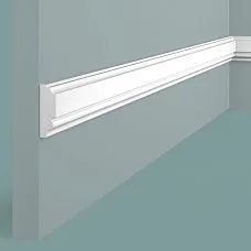 Wall Molding D35V1 White Polystyrene Hi Wood with classic relief 35x12x2000 mm