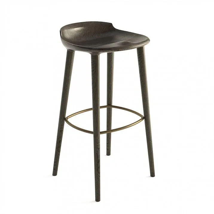 Designer bar stool from solid oak beech enamel