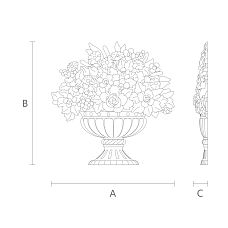 Wooden home decor in the form of insert N-027, drawing