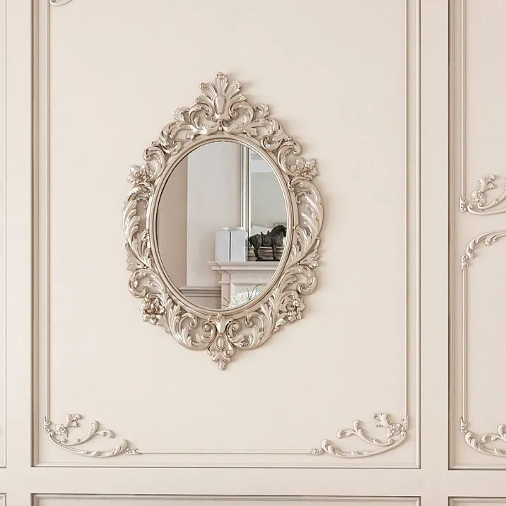 Wooden oval frame for mirror and picture, carved frame RM-041