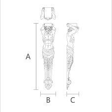 Decorative Bracket KR-051 for Luxury Home Blueprint