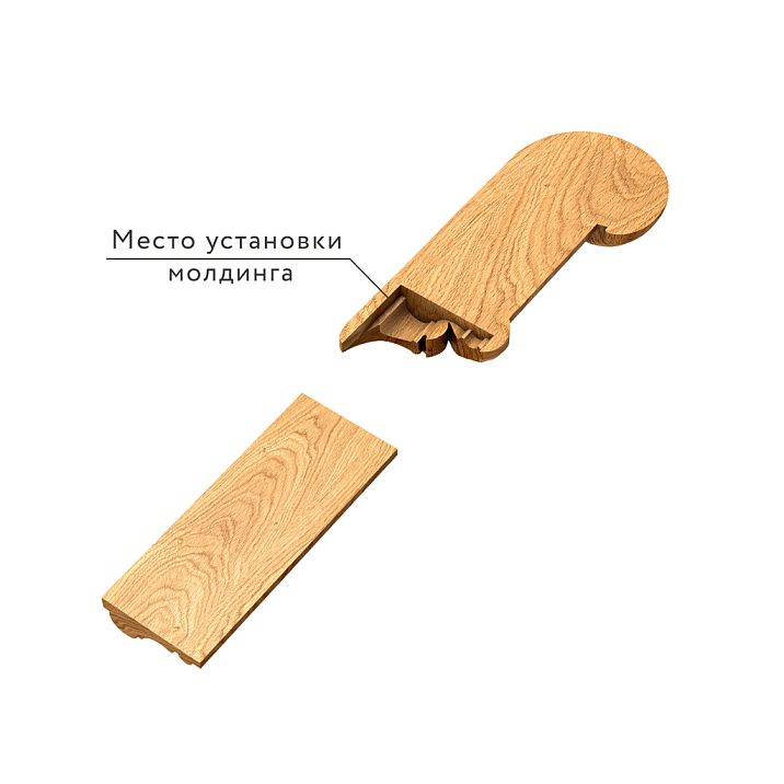 Connection point of molding and carved end cap N-435L