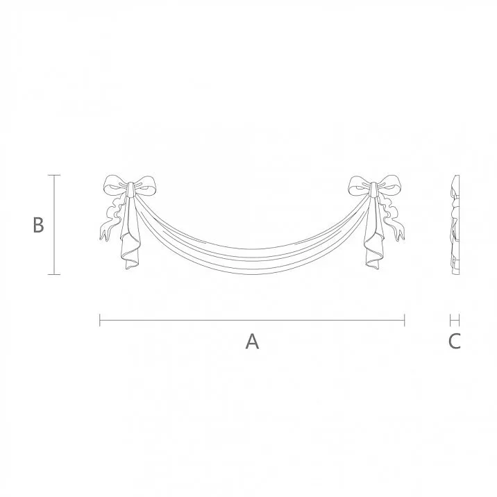 Carved inlay N-078 from wood for interior decor in the Stavros store drawing