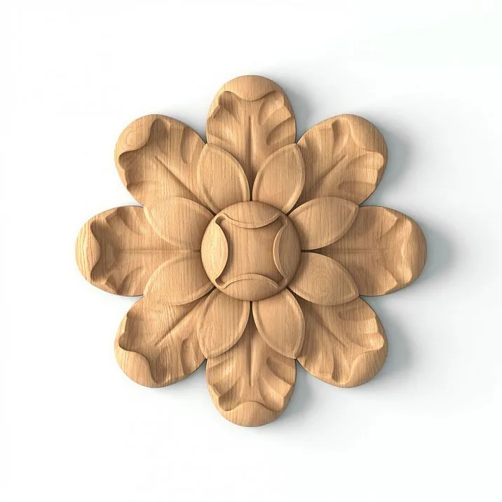 Decorative Oak Rosette R-033