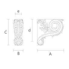 Elegant KR-032 bracket for home decor drawing