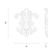 Carved wooden overlay N-094, decorative drawing