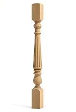 Classic carved wooden newel post for staircase