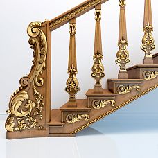 Carved Wooden Insert N-015R - staircase decor