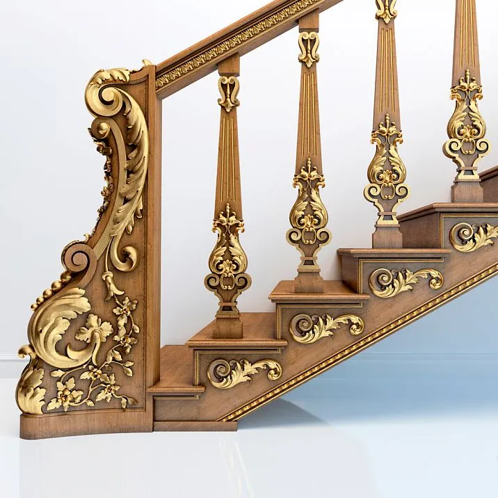 Carved Wooden Insert N-015R - staircase decor