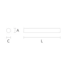 Round MLD-026 molding from beech for decorating walls and ceilings, drawing