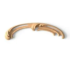 Carved Wooden Branch with Leaves and Flowers N-426L, for Interior Decoration