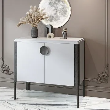 Геометрическая мебельная ножка MN-186-1 из дуба и бука для стильных интерьеров