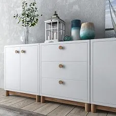 Round Wooden Button Handle