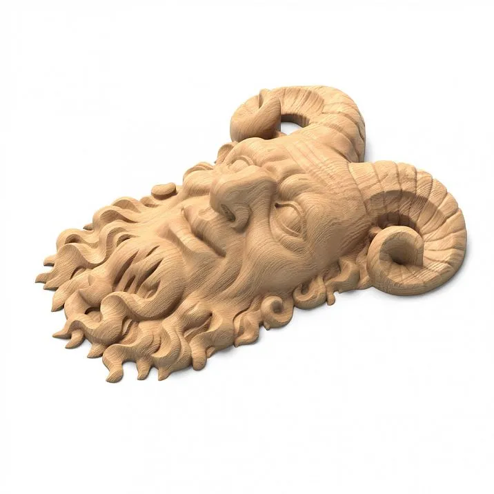 Mask M-011 - natural beauty of wood close-up