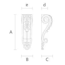 Decorative Bracket KR-010 in interior drawing