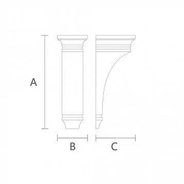 Smooth bracket KR-064 for elegant interior