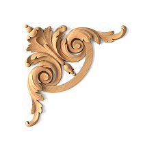 Wooden Inlay with Carved Pattern for Furniture