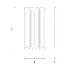 Wooden Decorative Inlay N-220 Drawing
