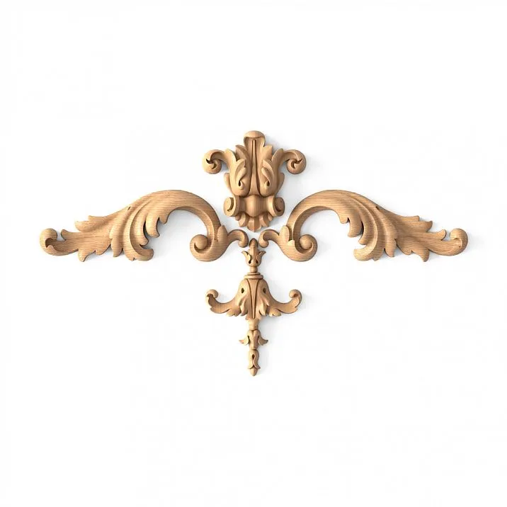 Decor Set C-023 made of wood on a white background