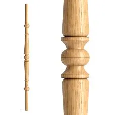 Wooden staircase baluster L-056 made of quality oak or beech