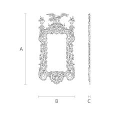 Carved Wooden Frame RM-046 Drawing