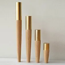 Точеная ножка с декором из металла MN-149 золото