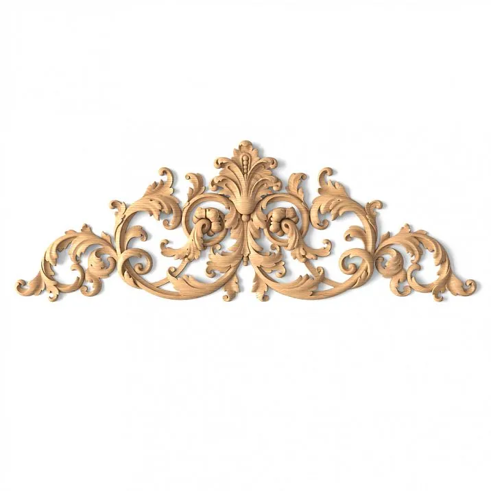 Solid wood item N-095 with carved flowers and leaves