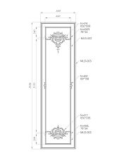 Wooden decor set C-001-2-1 with carved ornament - set composition