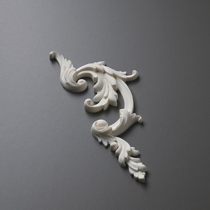 Carved overlay NPU-022L made of polyurethane, 80x210x11 mm Stavros. Molding for facades, furniture for painting, moisture-resistant