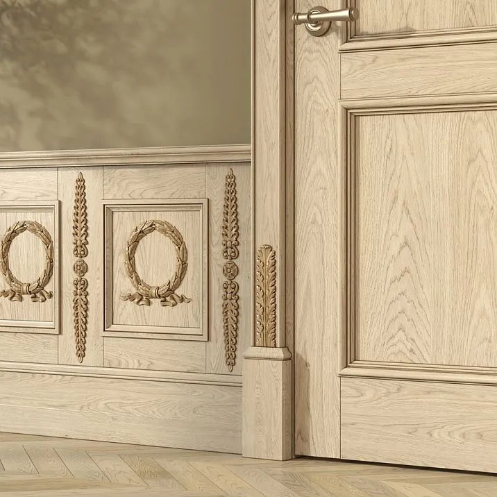 Wooden decor N-028.1 in interior on walls