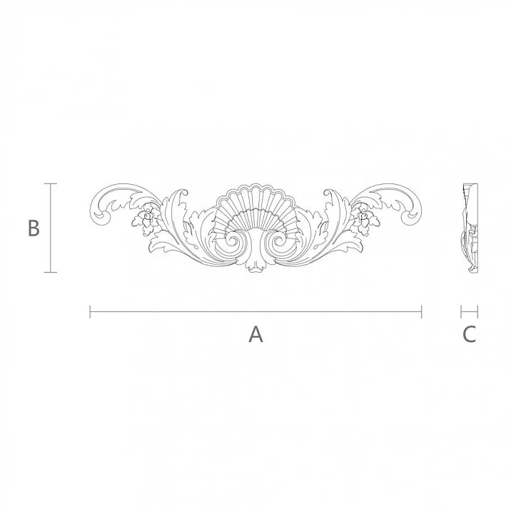 Wooden inlay N-103 drawing
