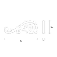 Carved Connector Element SNL-10 for house facade drawing