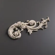 NPU-206R right carved polyurethane overlay Stavros for furniture, doors. Moisture-resistant decor for painting, paired with NPU-206L