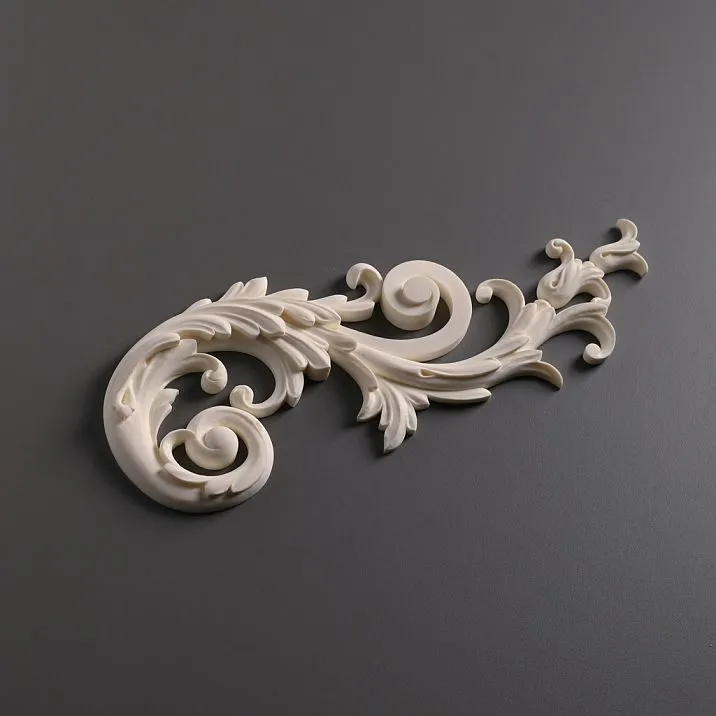 NPU-206R right carved polyurethane overlay Stavros for furniture, doors. Moisture-resistant decor for painting, paired with NPU-206L