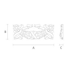 Beautiful and unique wooden carving N-150 drawing