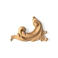 Carved wooden inlay N-161.1R with a relief pattern in the shape of a moon