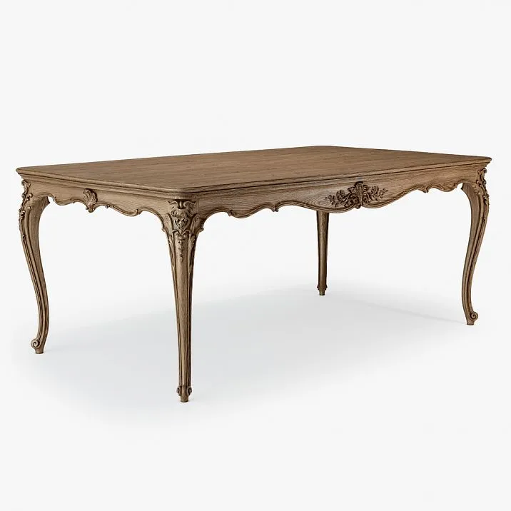 Dining table made of solid wood in classic style