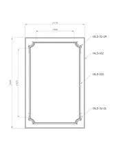 Decorative set C-002-1-3 with carved floral pattern diagram