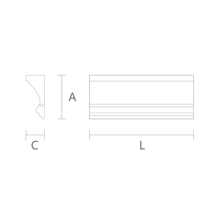 KZ-007 Ceiling Wall Cornices Drawing