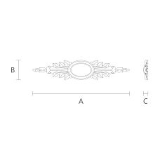 Wooden Carved Insert N-223 for Furniture Decoration Drawing