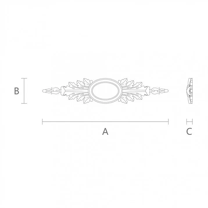 Wooden Carved Insert N-223 for Furniture Decoration Drawing