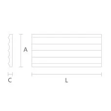 Molding MLD-032 used for furniture decoration drawing